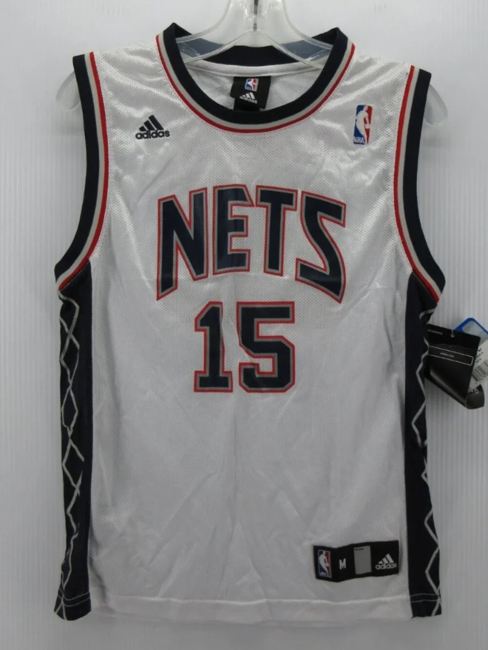 VTG Vince Carter New Jersey Nets Jersey Boys Kids Medium Adidas Swingman Y2K